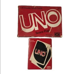Vintage UNO Card Game and Score Cards